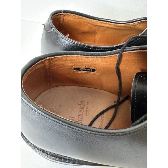 Allen Edmonds Seneca men\'s Black Leather split toe dress shoes, 12 D Mint! main image 9